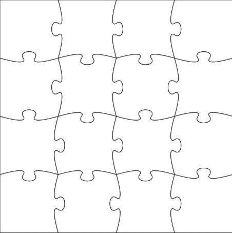 Puzzle Cut Template SVG File